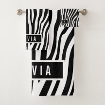 Patrón de impresión de zebra de nombre personaliza