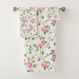 Patrón de jardín de cabaña rosa floral