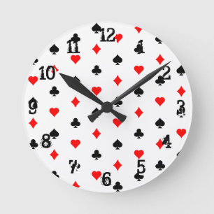 Patrón de juego de cartas: reloj de pared
