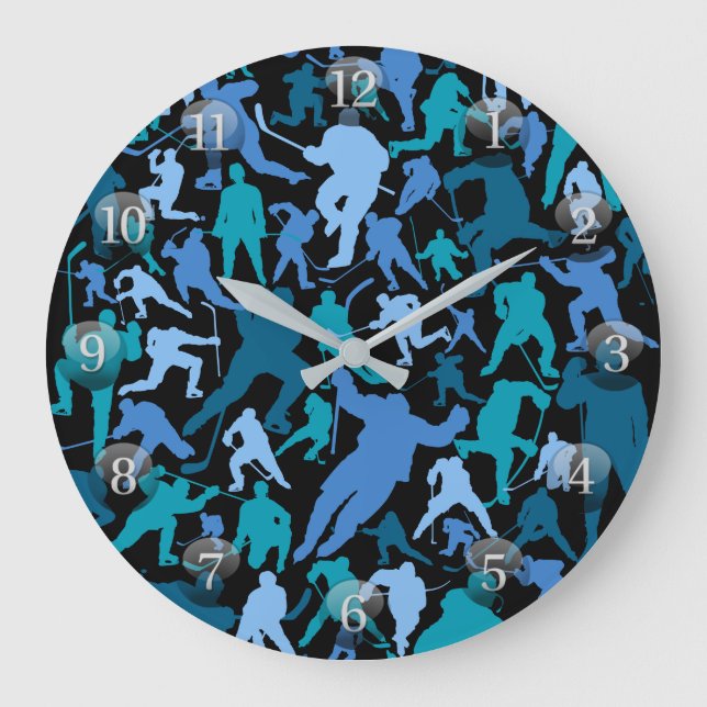 Patrón de jugador de hockey Gran reloj (Anverso)