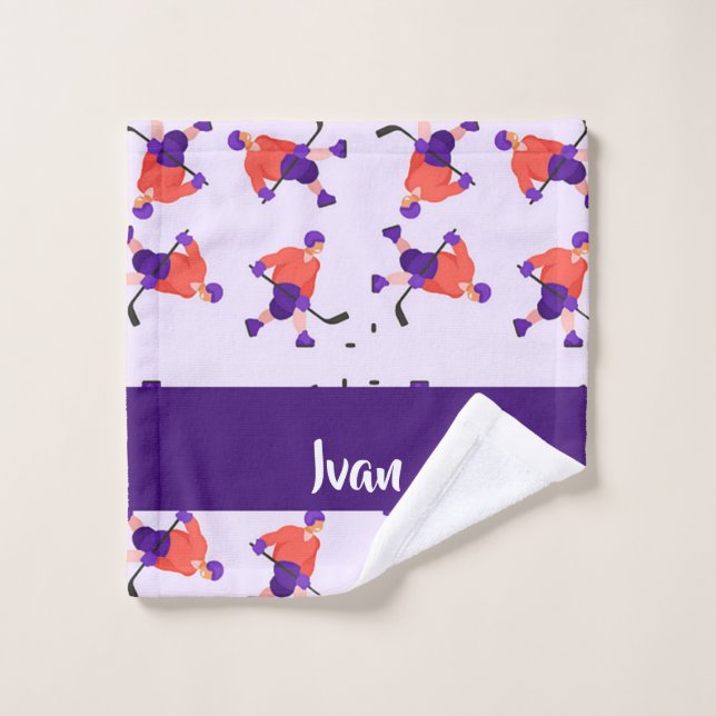 Patrón de jugador de hockey sobre hielo en patinaj (Toallita)