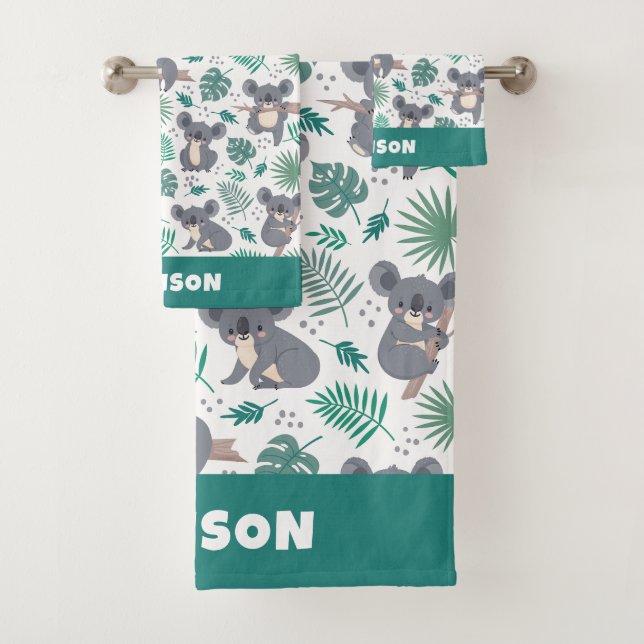Patrón de Koalas de Cute de nombres personalizado (In situ)