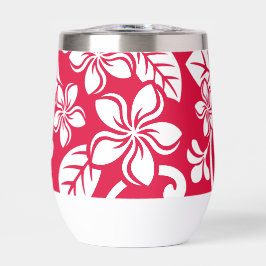 PATRÓN DE LA ISLA PLUMERIA EN ROJO CEREBRO
