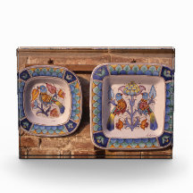 Patrón de la paleta en la placa poster de la cerám