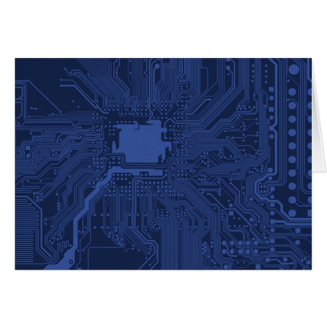 Patrón de la tarjeta madre azul geek (Anverso (Horizontal))