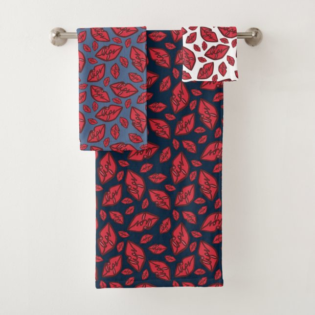 Patrón de labios divertidos y entremezclados (In situ)