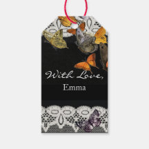 PATRÓN DE LAZO DE ETIQUETA DE REGALO CON NOMBRE DE