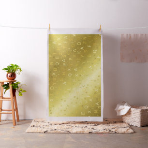 patrón de letras brillantes doradas tela chic raya
