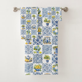 Patrón de limón de verano mediterráneo