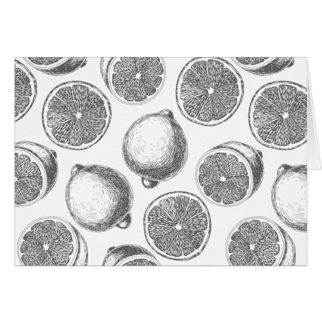 Patrón de limón dibujado a mano (Anverso (Horizontal))