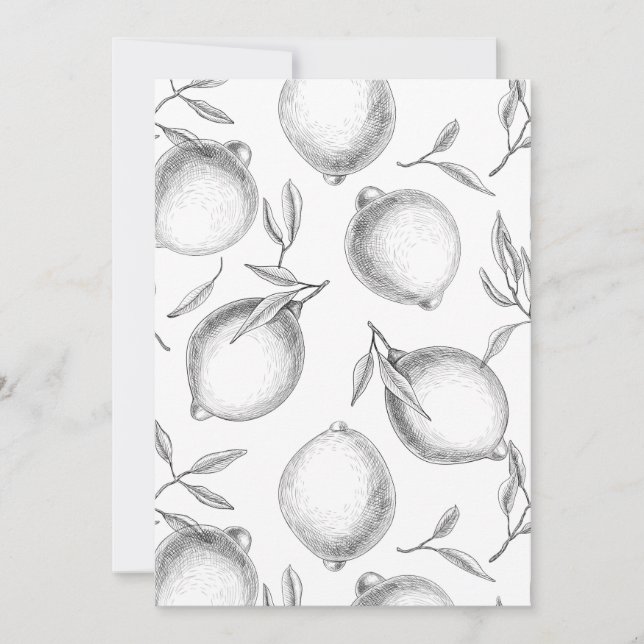 Patrón de limón dibujado a mano (Anverso)