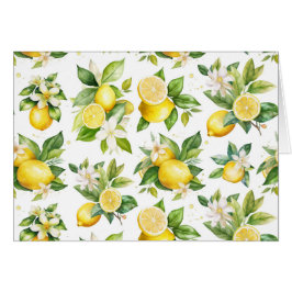 Patrón de limón, flores de limón, hojas, cítricos