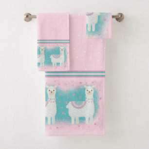 Patrón de llama rosa y menta