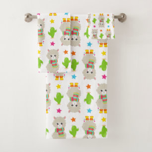 Patrón De Llamas, Llamas Cutas, Alpacas, Cactus