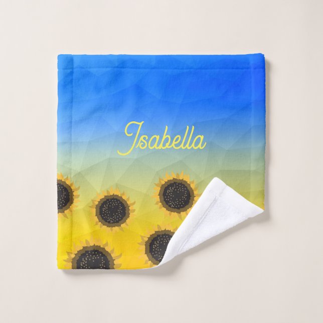 Patrón de malla geométrica de Ucrania Flores Tu no (Toallita)