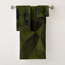 Patrón de malla geométrica negra verde oscuro del 