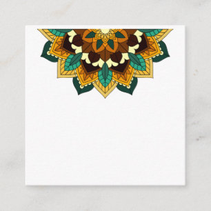 Patrón de Mandala 02 en tarjeta de gabinete amaril