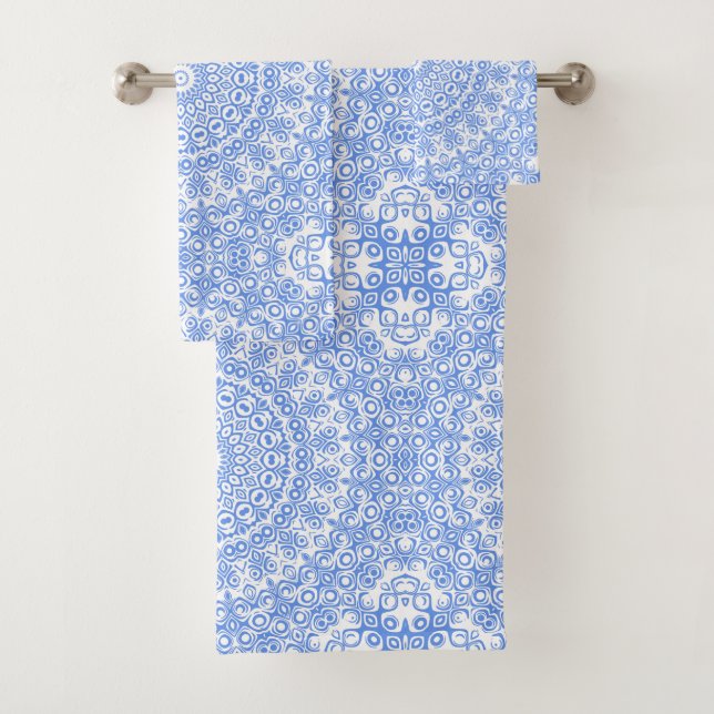 Patrón de Mandala Azul Aciano (In situ)