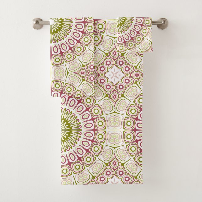 Patrón de Mandala de Olivo y Rosa (In situ)