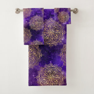 Patrón de Mandala Dharma de Galaxia Dorada y Morad