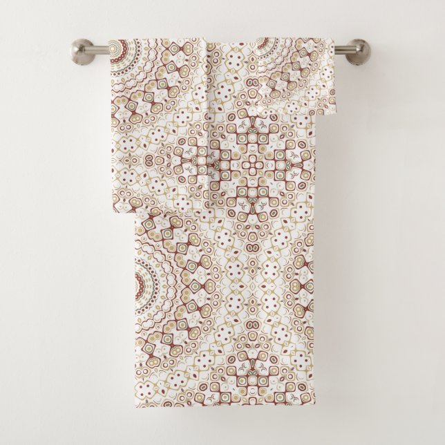 Patrón de Mandala Geométrica de Tono de Tierra (In situ)