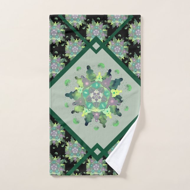 Patrón de Mandala infantil natural (Toalla de mano)