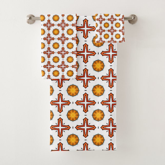 Patrón de mandala naranja y amarillo  (In situ)
