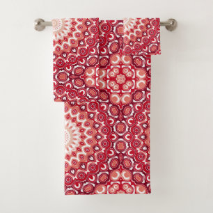 Patrón de Mandala Rojo en Gradiente Ígneo
