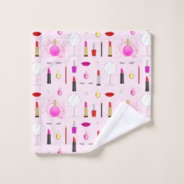 Patrón de Maquillaje de Belleza Rosa Chic (Toallita)