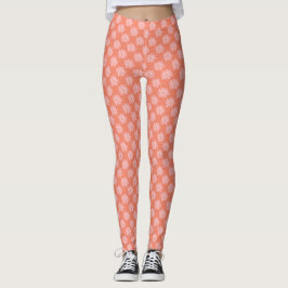 Patrón de marea retro cromo Peach Moda BOHO Leggin