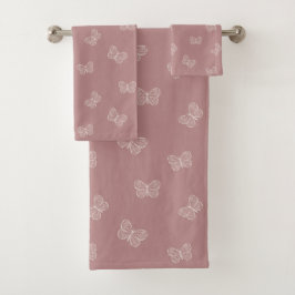 Patrón de mariposa boho neutro moderno rosa malva