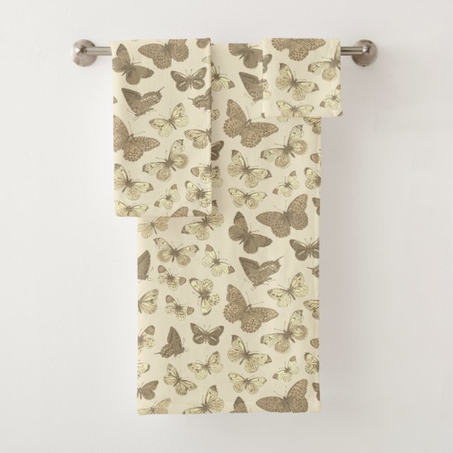 Patrón de mariposa de burro suave Beige (In situ)