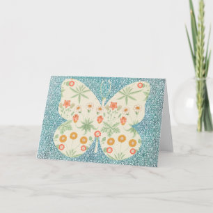 Patrón de mariposa en la tarjeta 4 de nota de arte