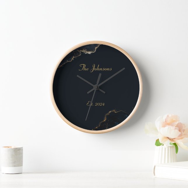 Patrón de mármol del personalizable, reloj de acen (Hogar)