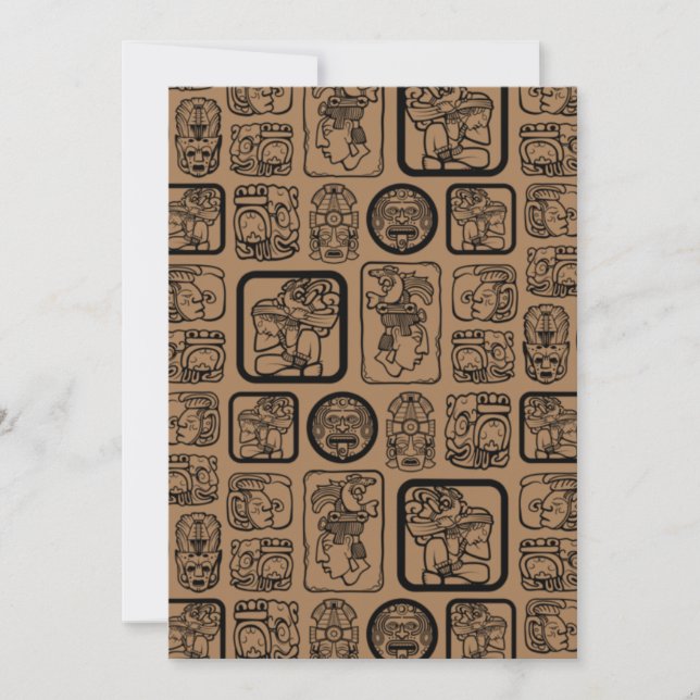 Patrón de mascarilla antigua de la tribu MAYA 1 (Anverso)