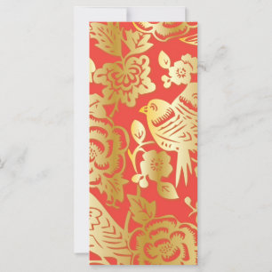 Patrón de Ming de Porcelana de Aves Doradas