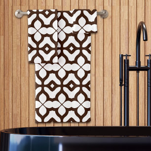 Patrón de Moda Boho marroquí cremosa, blanca y mar