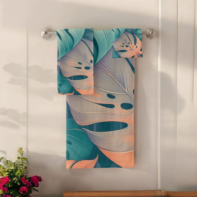 Patrón de monastera audaz Leaf tropical primavera  (Subido por el creador)