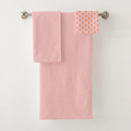 Patrón de monograma de coral rosa pastel lindo