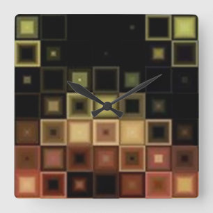 Patrón de mosaico abstracto - reloj de pared
