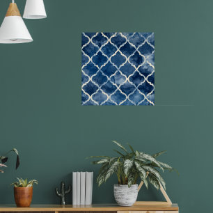 Patrón de mosaico árabe - Arte de pared geométrica