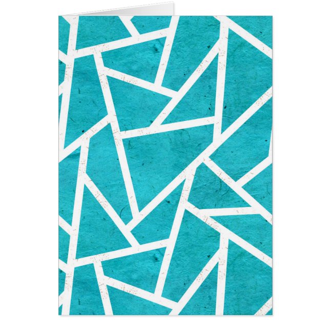 Patrón de mosaico azul-verde y blanco (Frente)