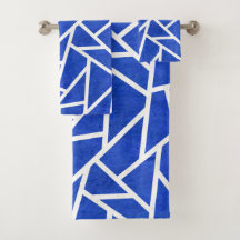 Patrón de mosaico azul y blanco real