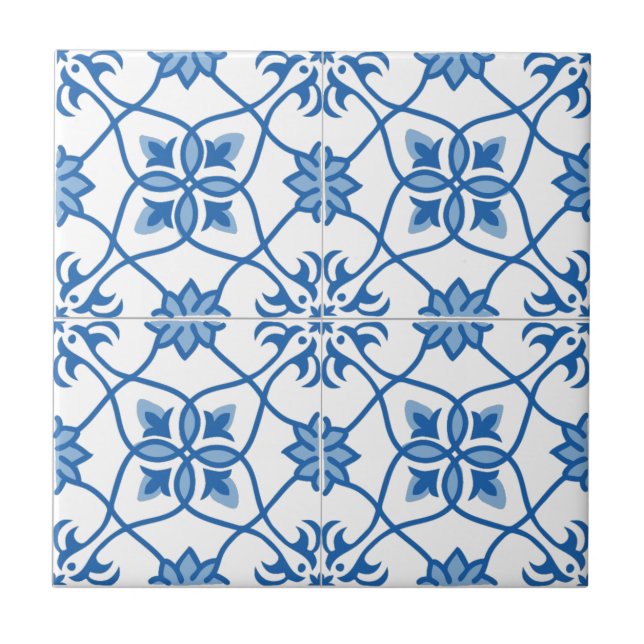 Patrón de mosaico azulejo portugués vintage (Frente)