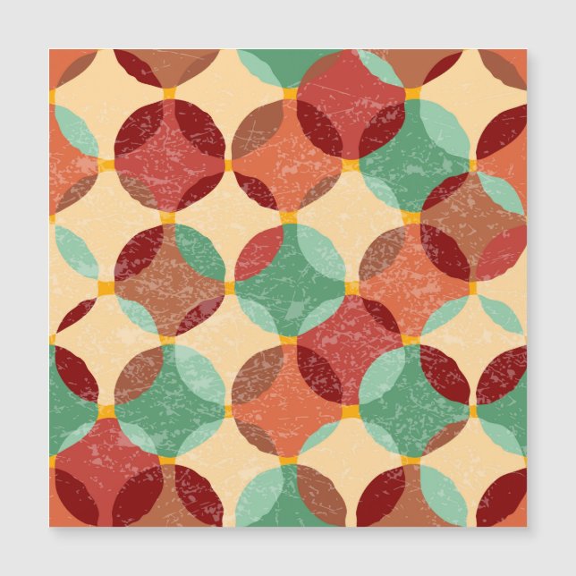 Patrón de mosaico circular, ilustracion geométrico (Anverso)