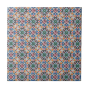 Patrón de mosaico de baldosas coloridas