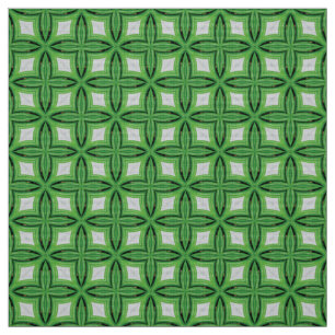 Patrón de mosaico de diamante verde Tela de tapice