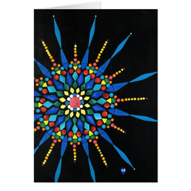 Patrón de mosaico de gemas, tu mensaje, tarjetas (Frente)