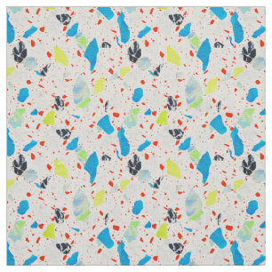 Patrón de mosaico de Terrazzo - Neón sobre tela bl