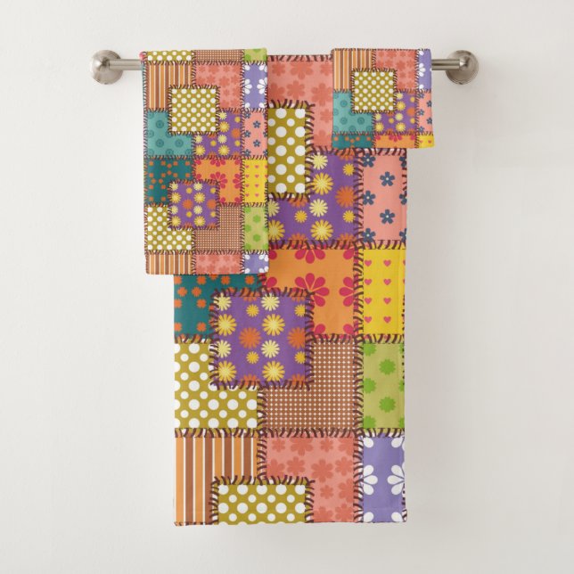 Patrón de mosaico Flores Huelga de puntos de Polka (In situ)